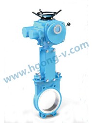 DIN electric cast iron knife gate valve